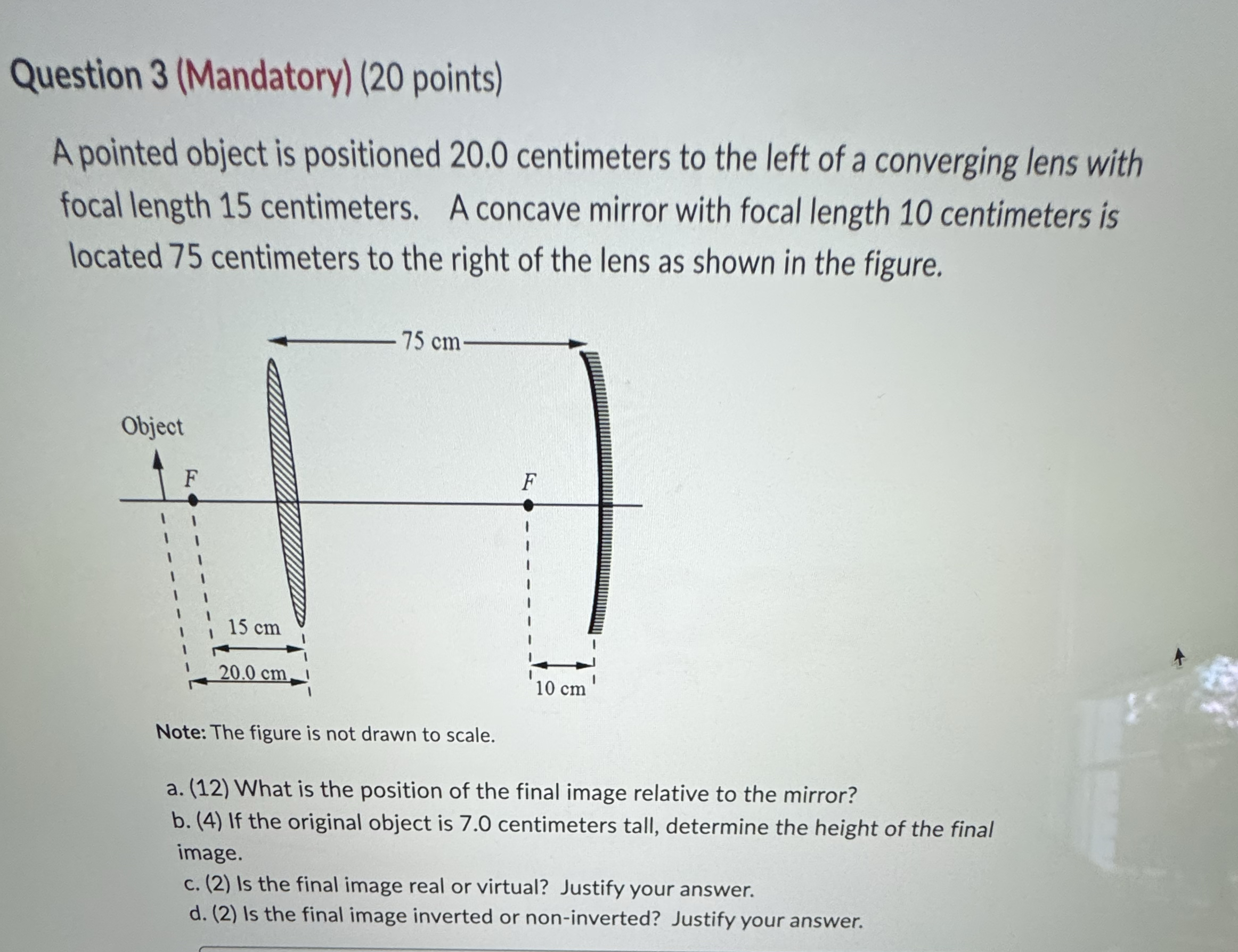 Question 3 ( Mandatory ) ( 2 0 points ) A pointed