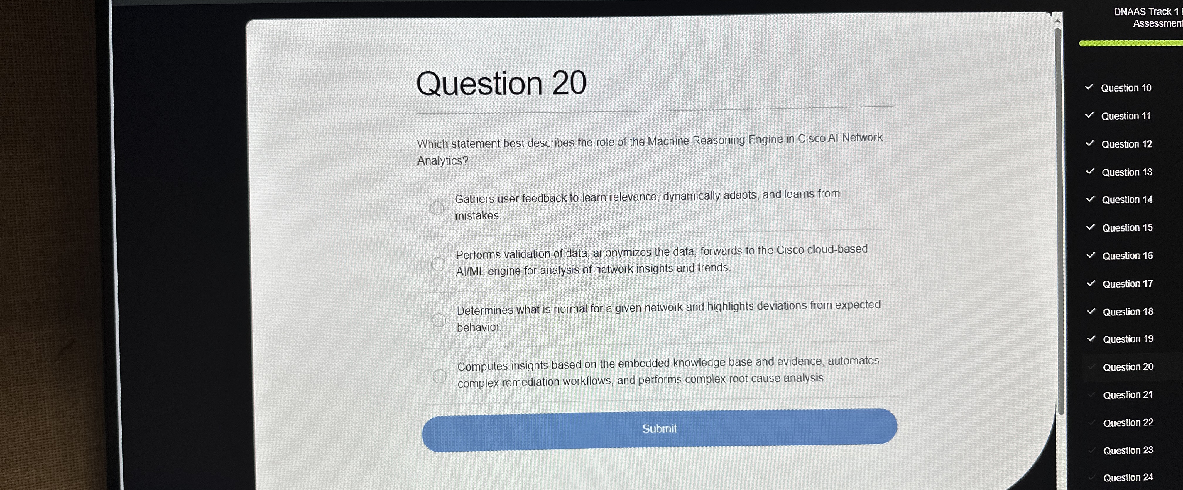 DNAAS Track 1 Assessmen Question 2 0 Which