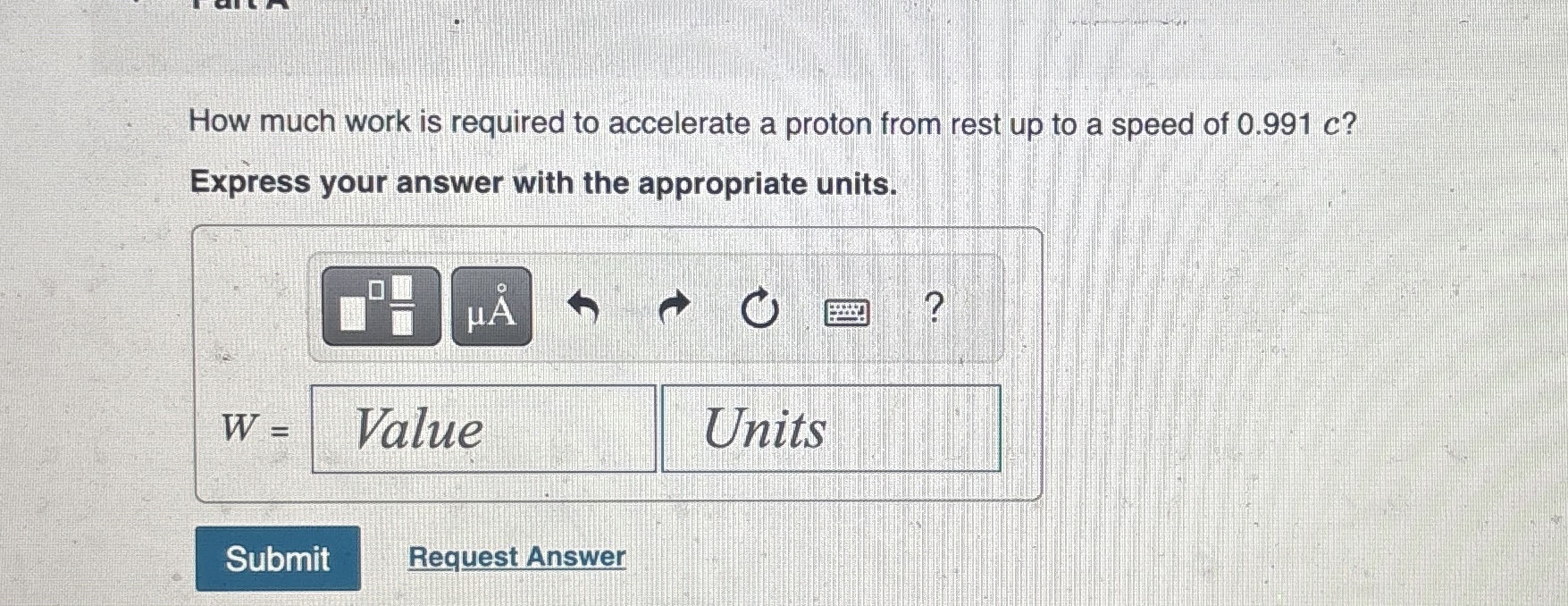 How much work is required to accelerate a proton