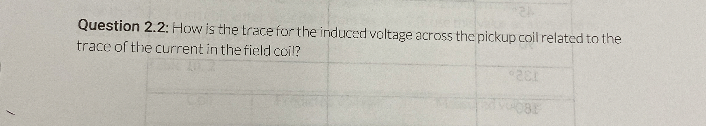 Question 2 . 2 : How is the trace for the induced