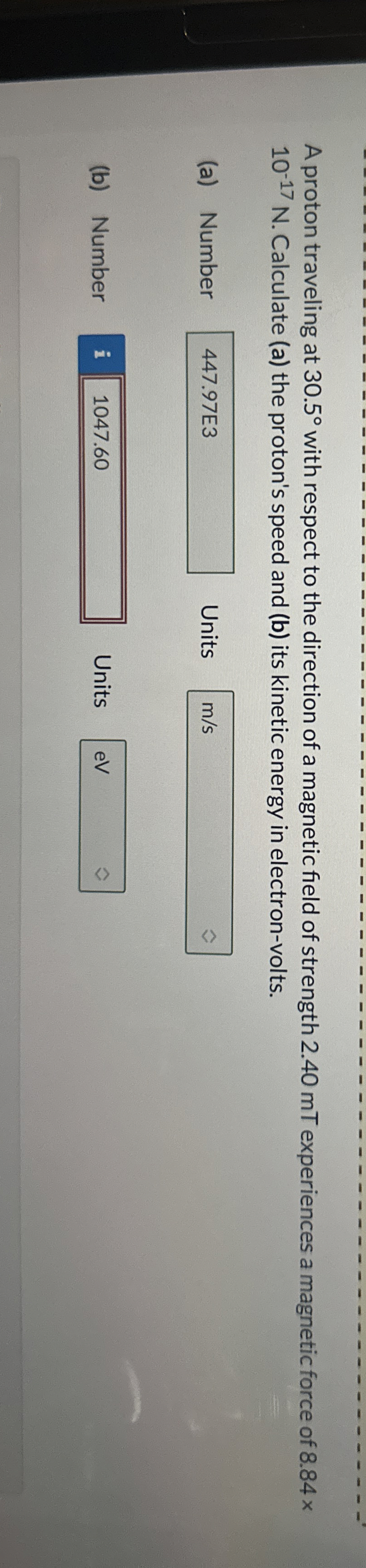 A proton traveling at 3 0 . 5 with respect to the