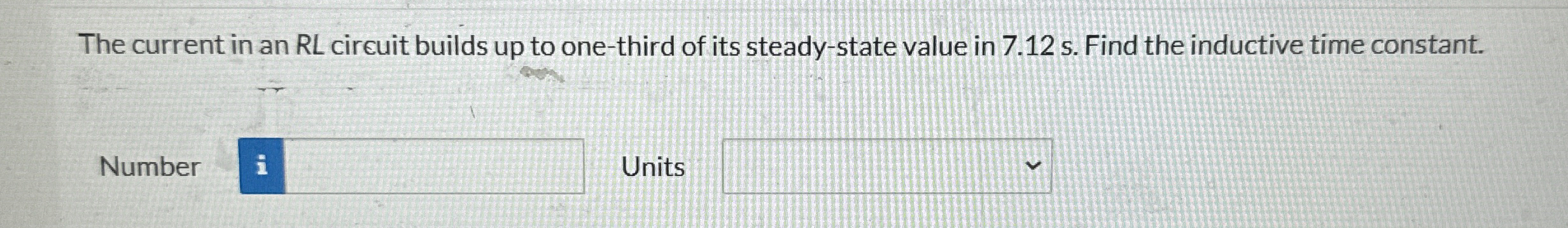 The current in an RL circuit builds up to one -