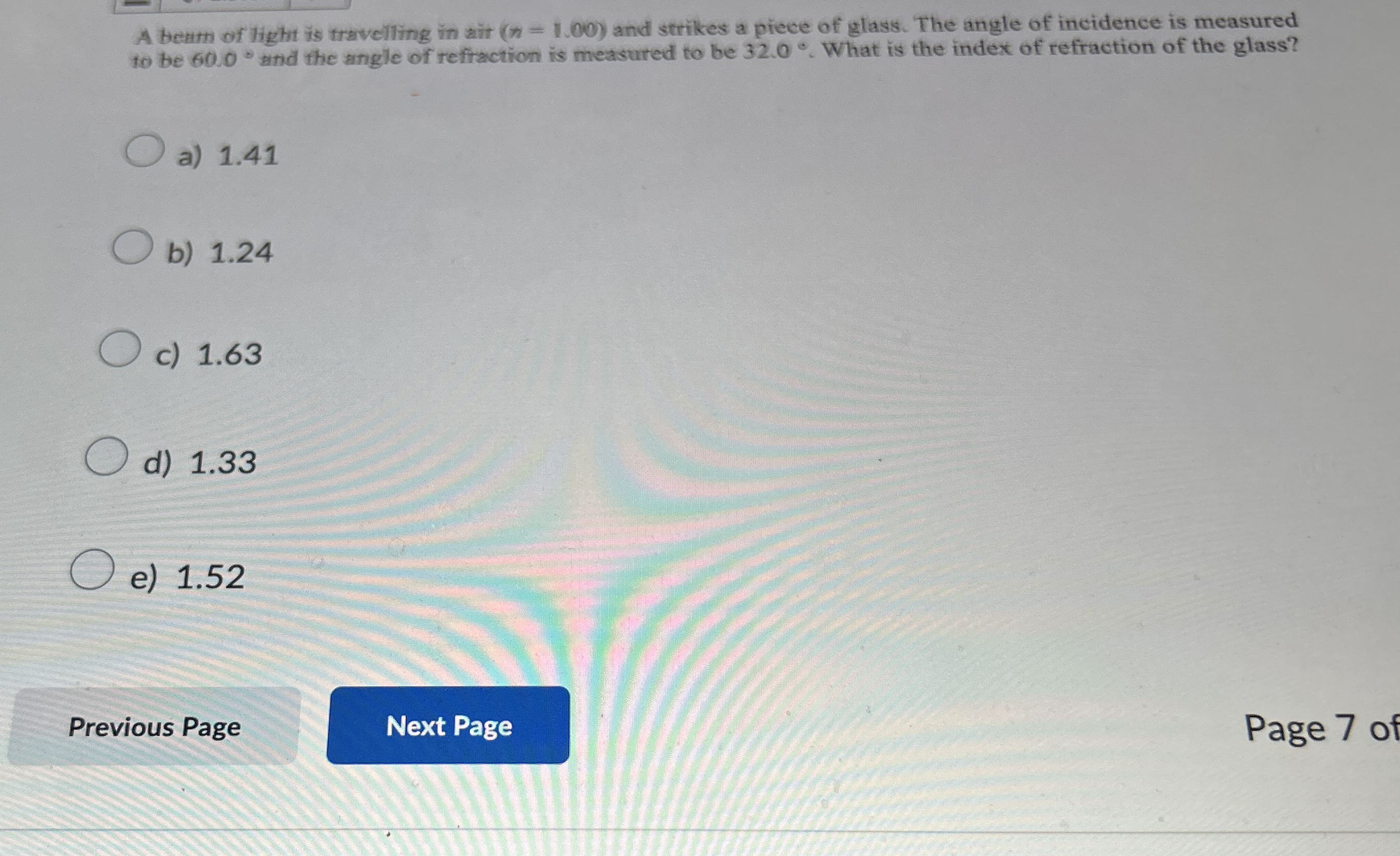 A beam of light is travelling in ait ) = ( 1 . 0