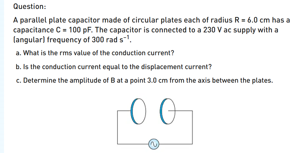 Question: A parallel plate capacitor made of