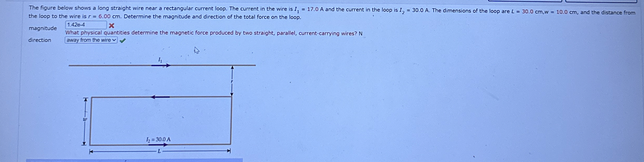 the loop to the wire is r = 6 . 0 0 c m .