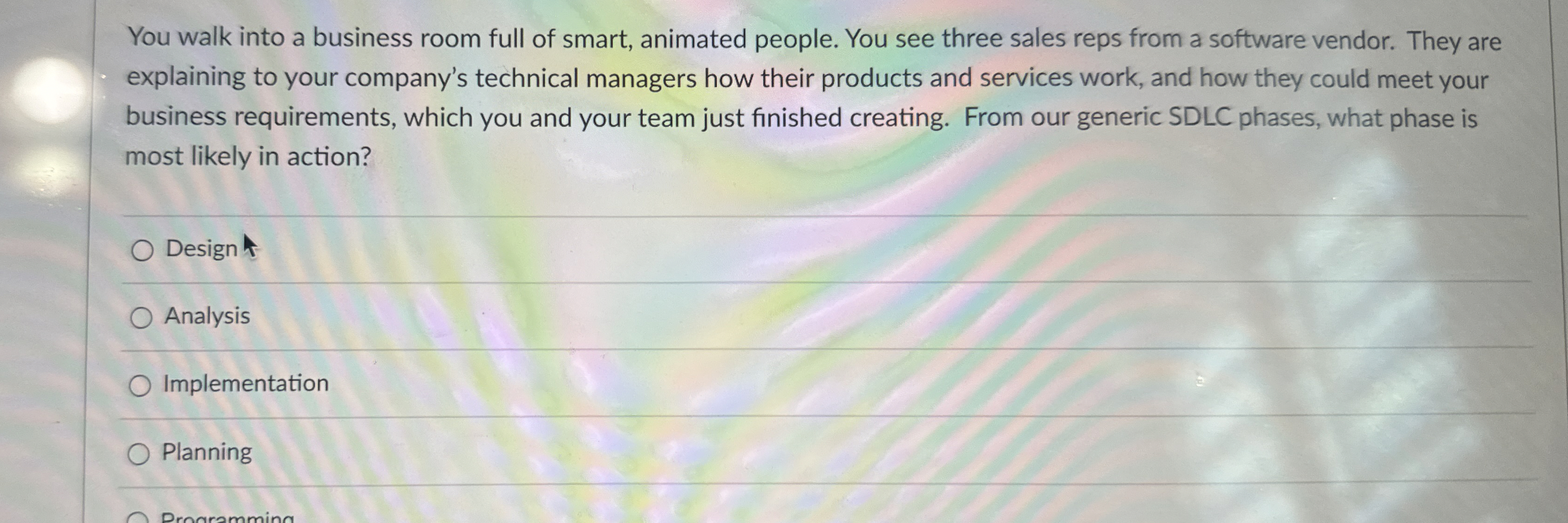 You walk into a business room full of smart,