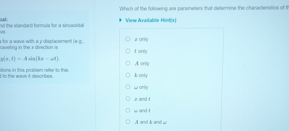 Which of the following are parameters that