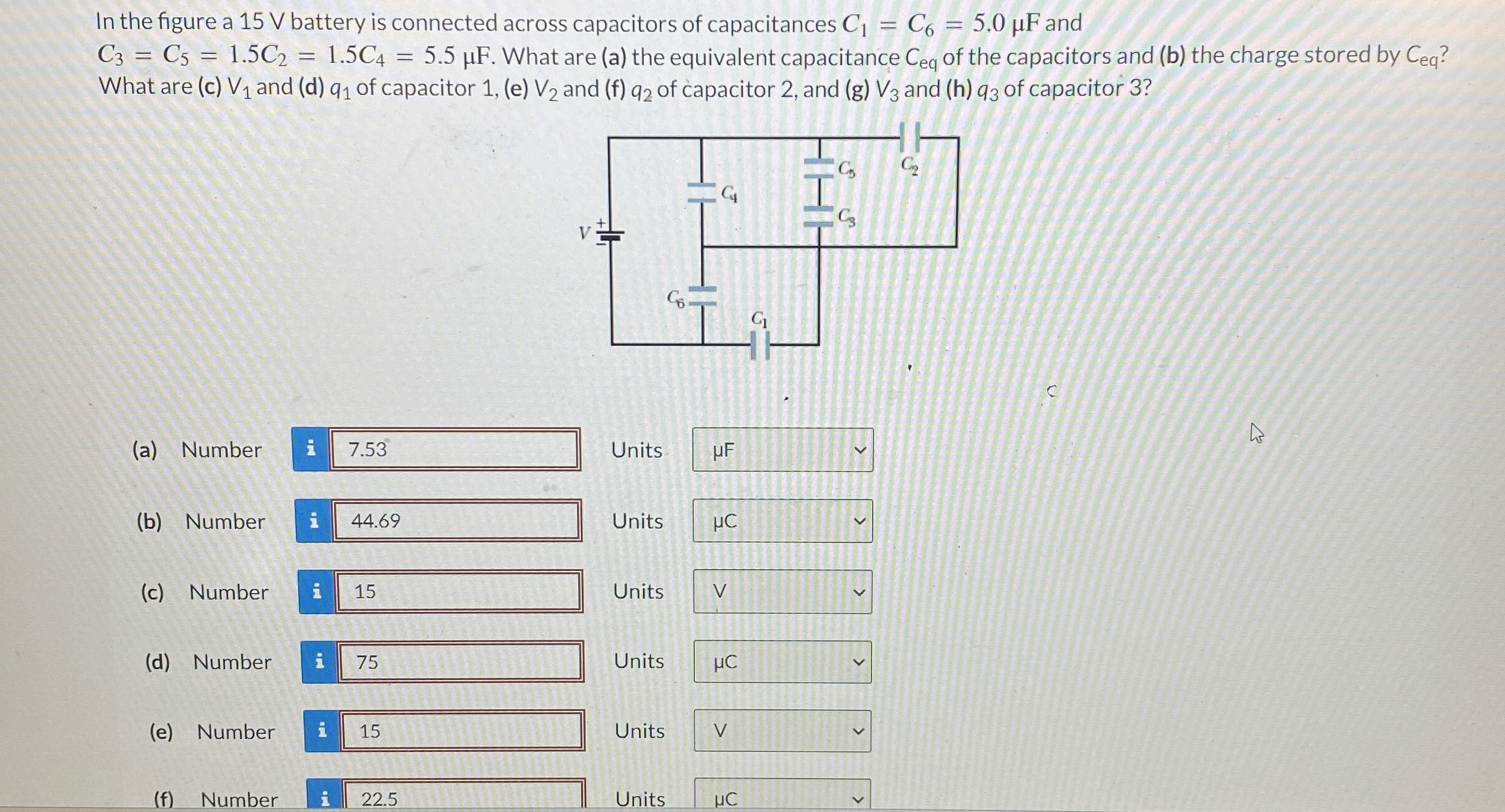 In the figure a 1 5 V battery is connected across