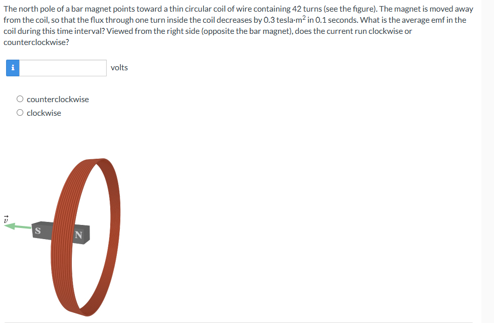 The north pole of a bar magnet points toward a