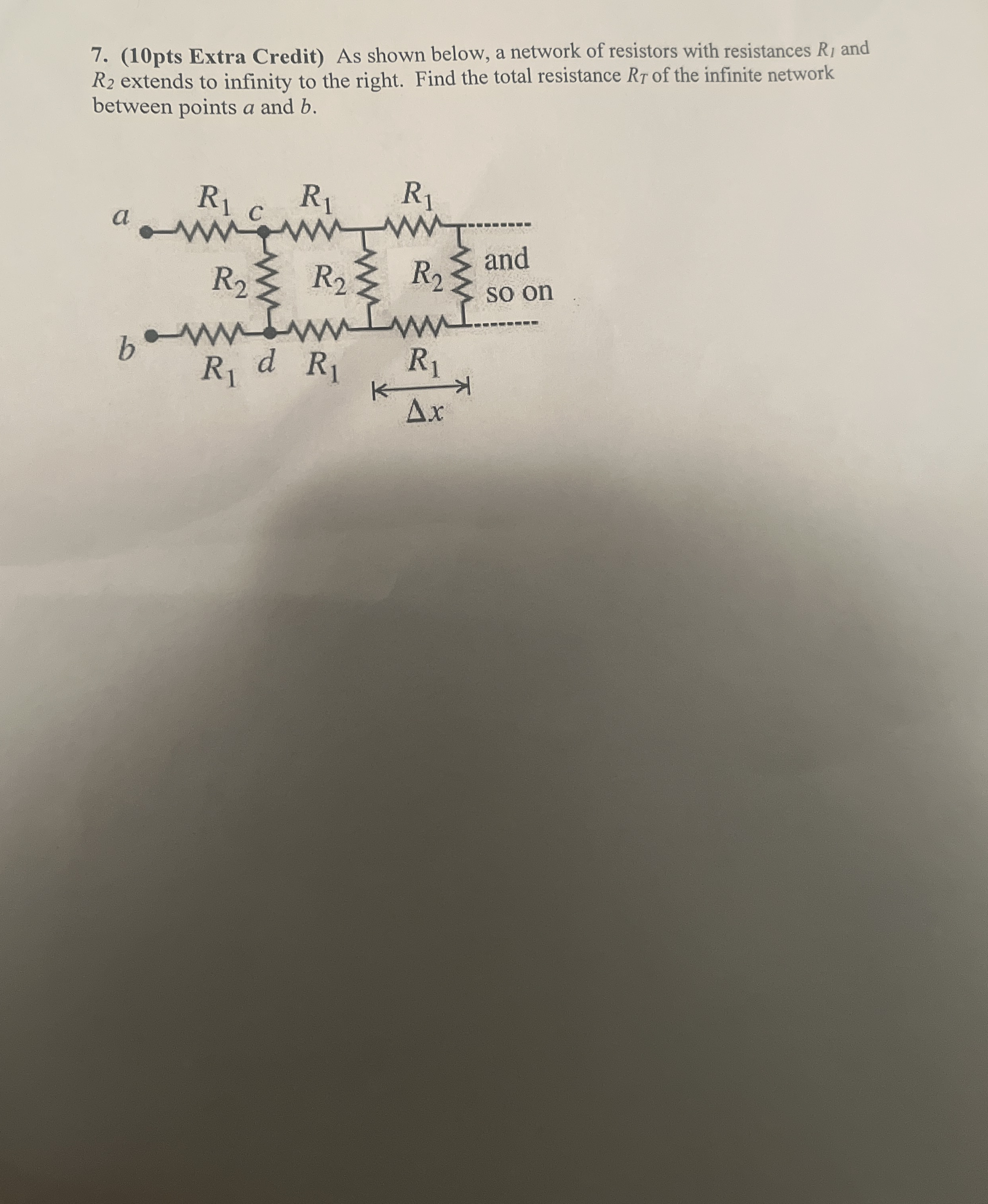 ( 1 0 pts Extra Credit ) As shown below, a