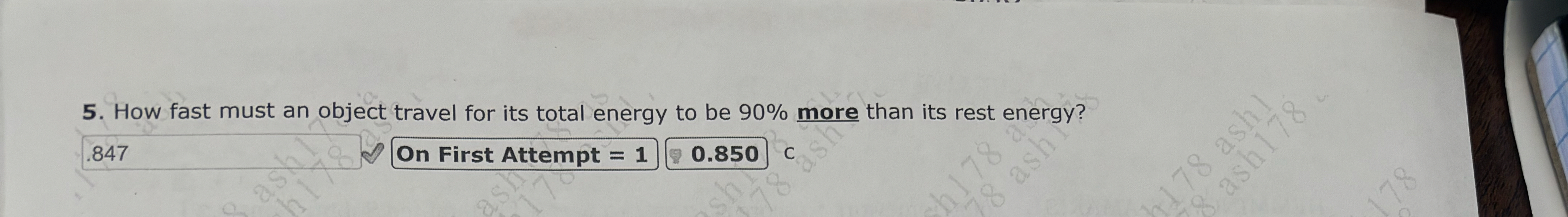 How fast must an object travel for its total