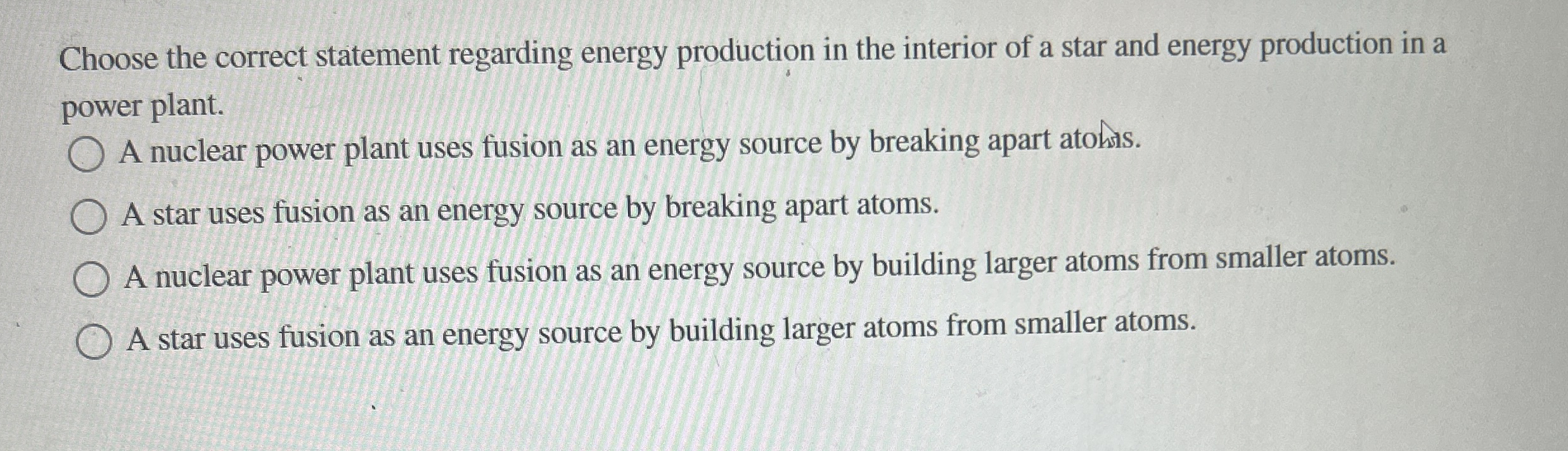 Choose the correct statement regarding energy