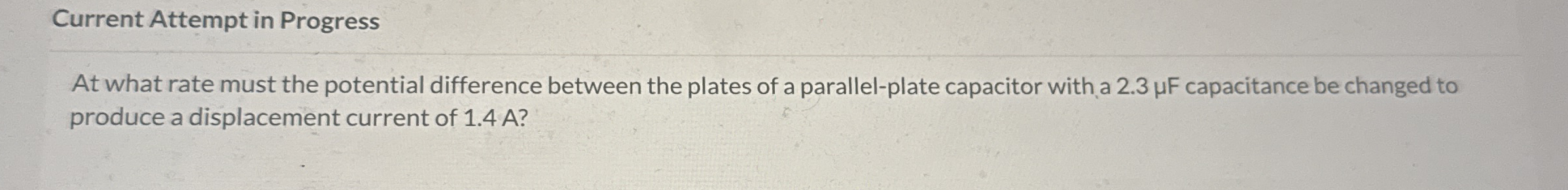 Current Attempt in Progress At what rate must the