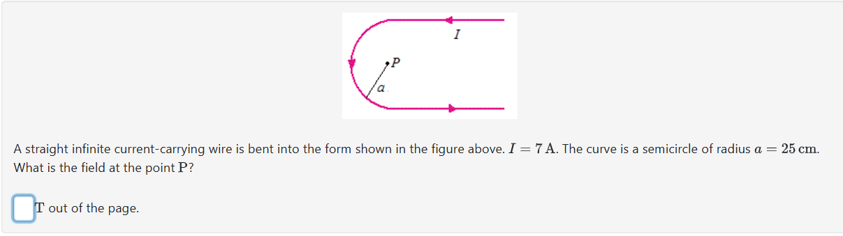 A straight infinite current - carrying wire is