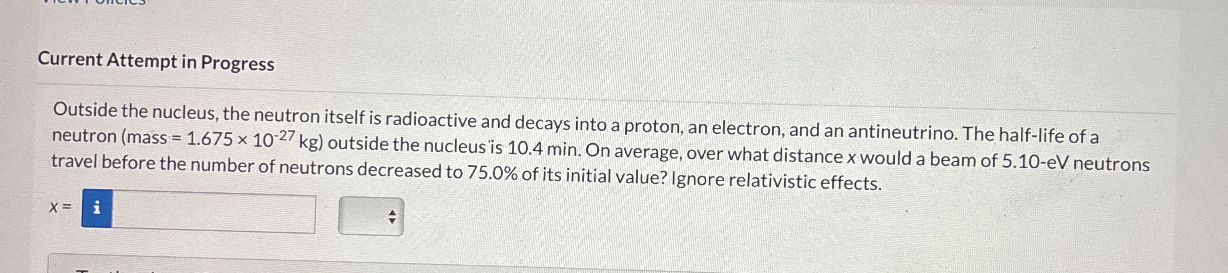 Current Attempt in Progress Outside the nucleus,