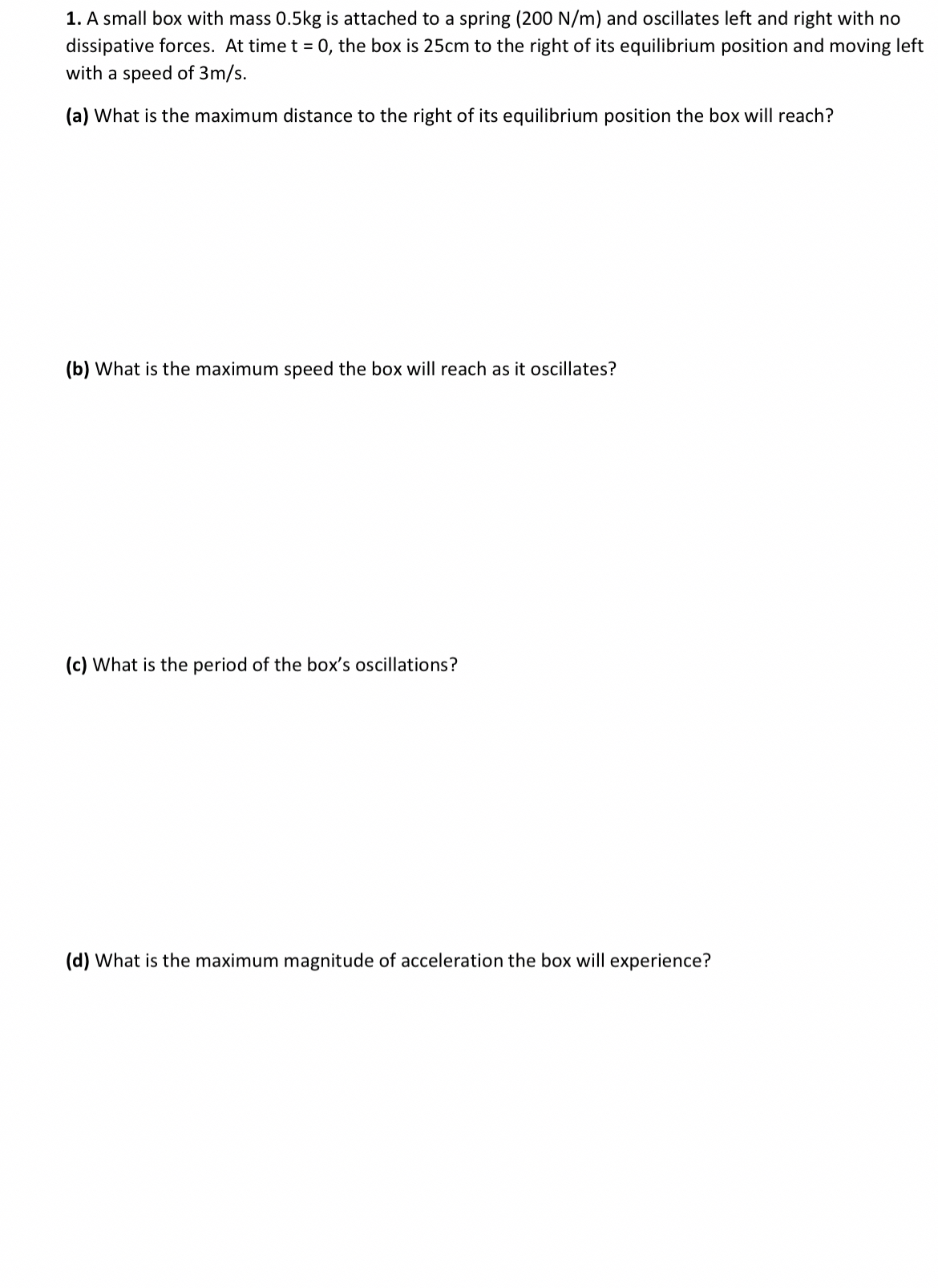 A small box with mass 0 . 5 kg is attached to a