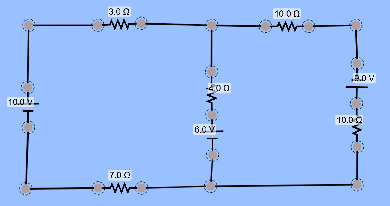 The figure shows a circuit. What are the values