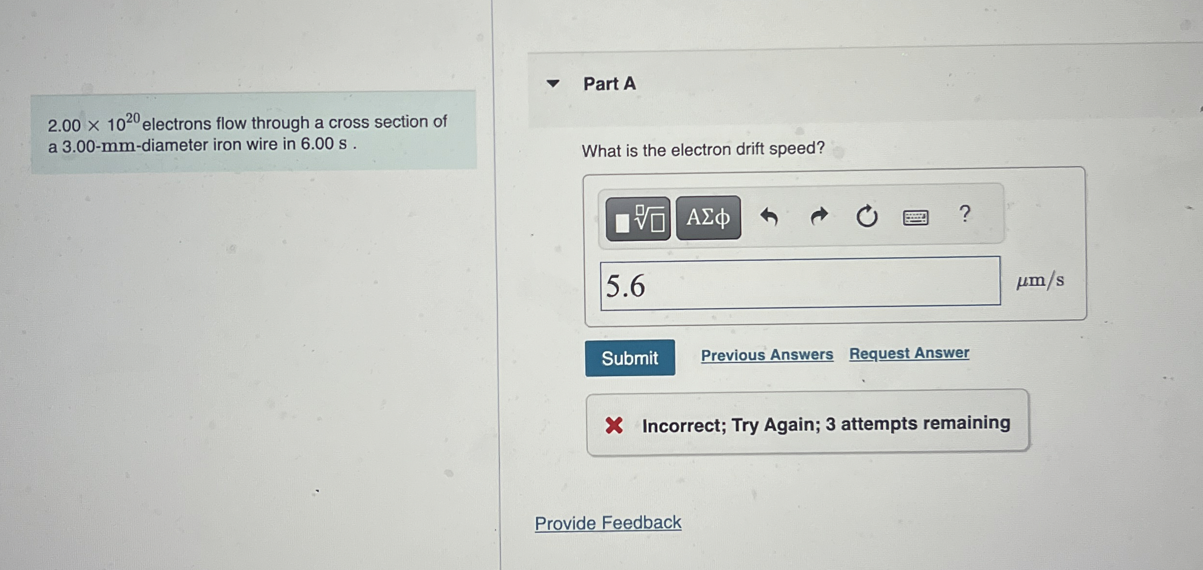 2 . 0 0 1 0 2 0 electrons flow through a cross