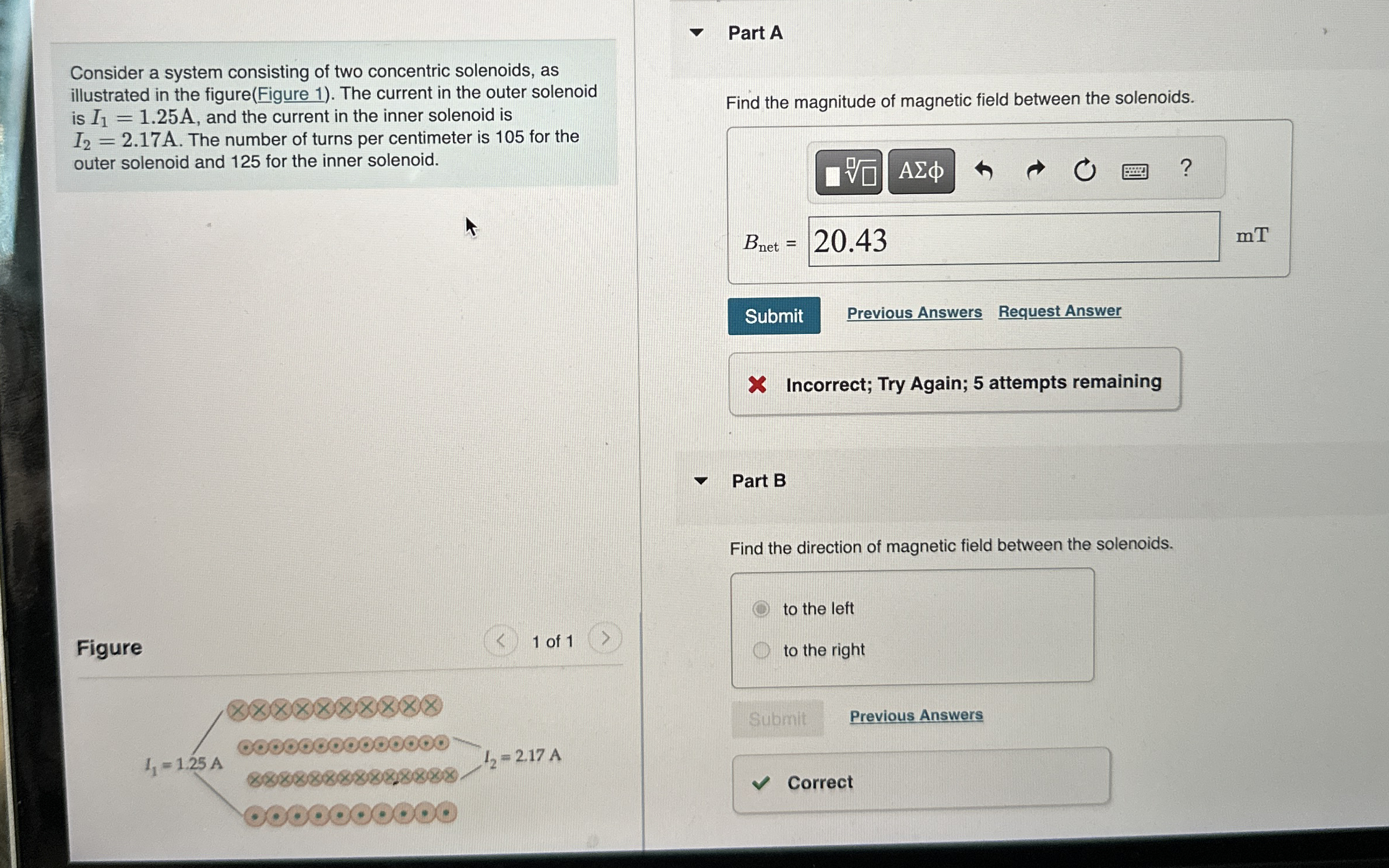 Consider a system consisting of two concentric