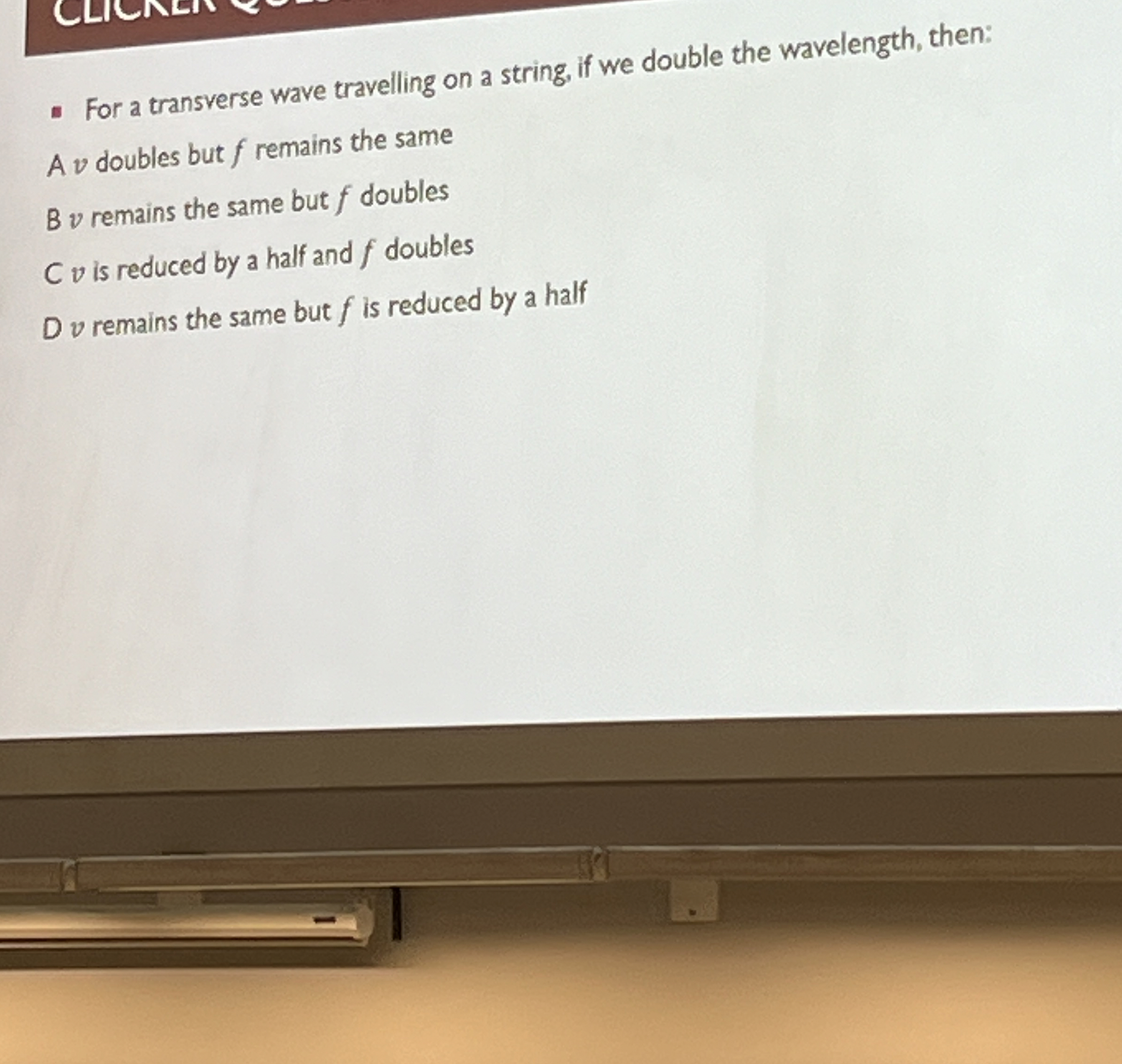 For a transverse wave travelling on a string, if