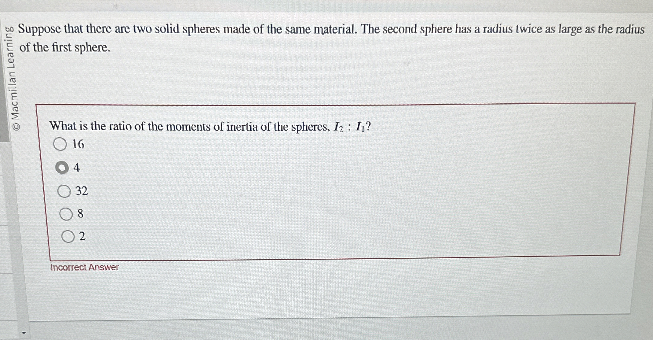 no Suppose that there are two solid spheres made
