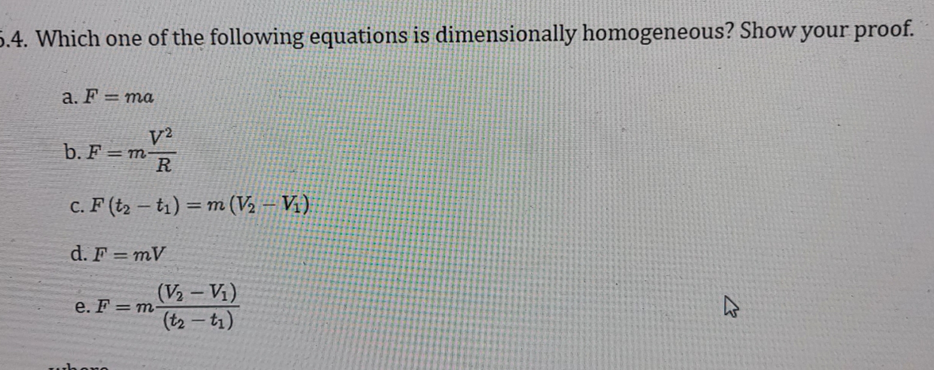 Which one of the following equations is
