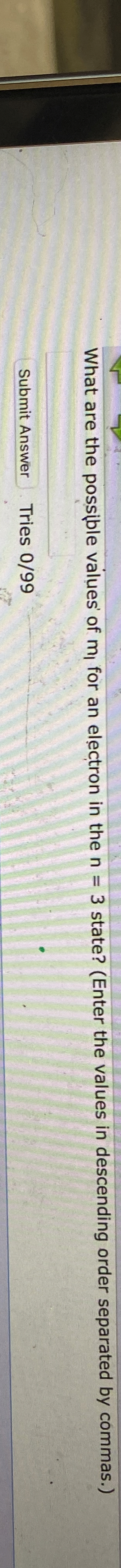 What are the possible values' of m 1 for an