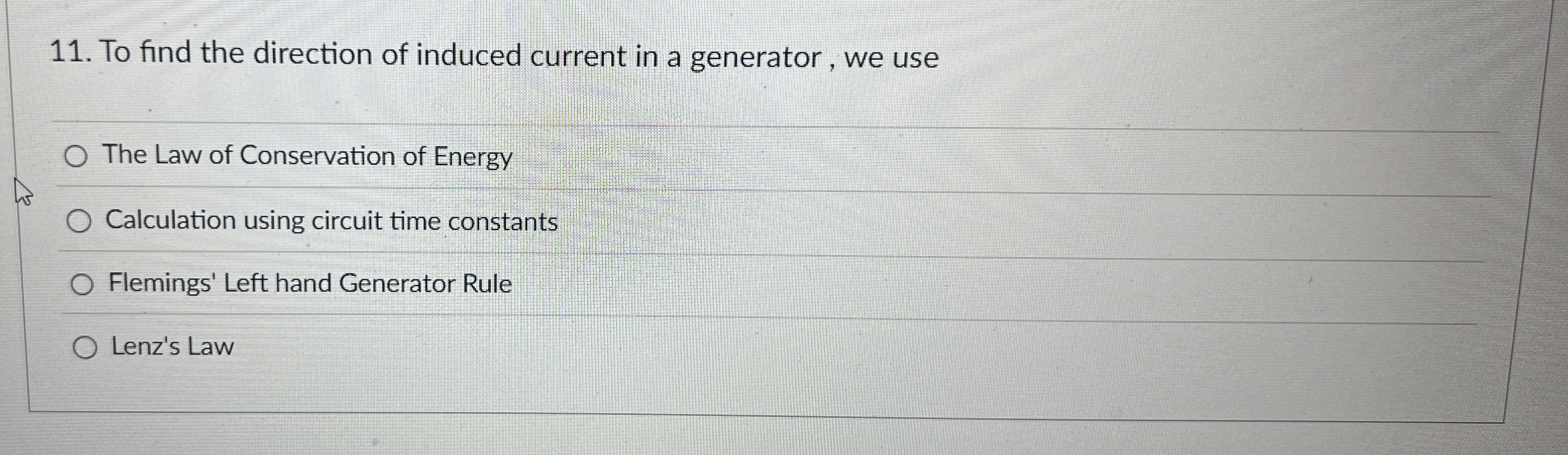 To find the direction of induced current in a