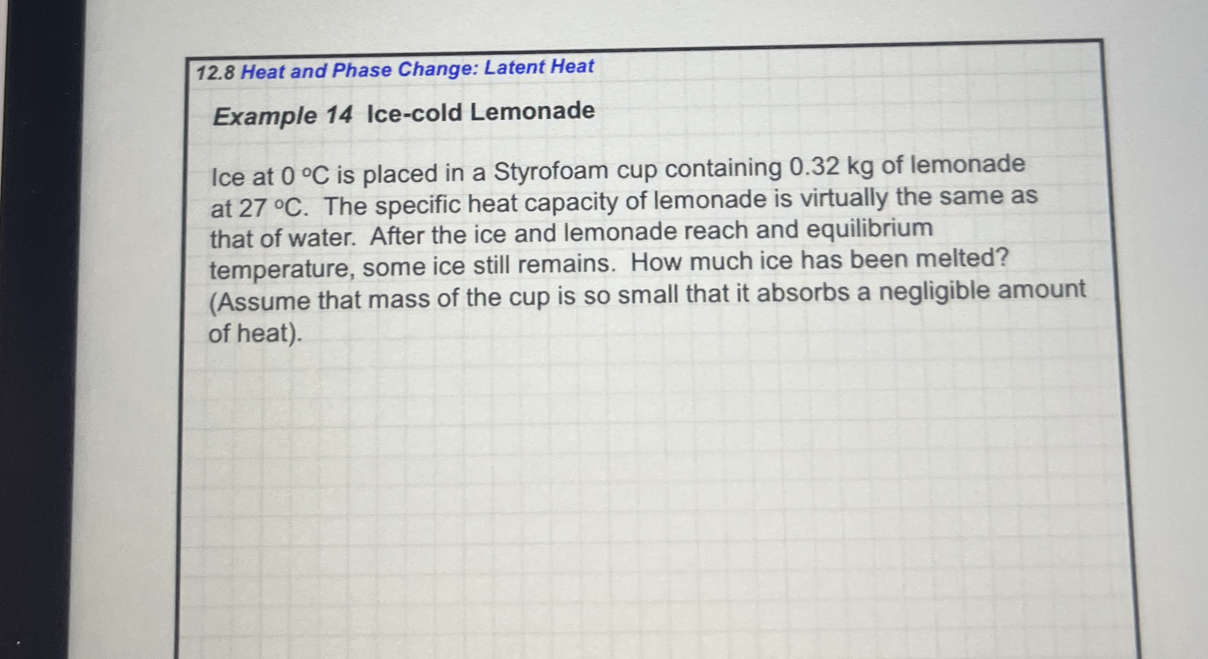 1 2 . 8 Heat and Phase Change: Latent Heat