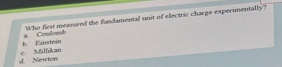 Who first measured the fundamental unit of