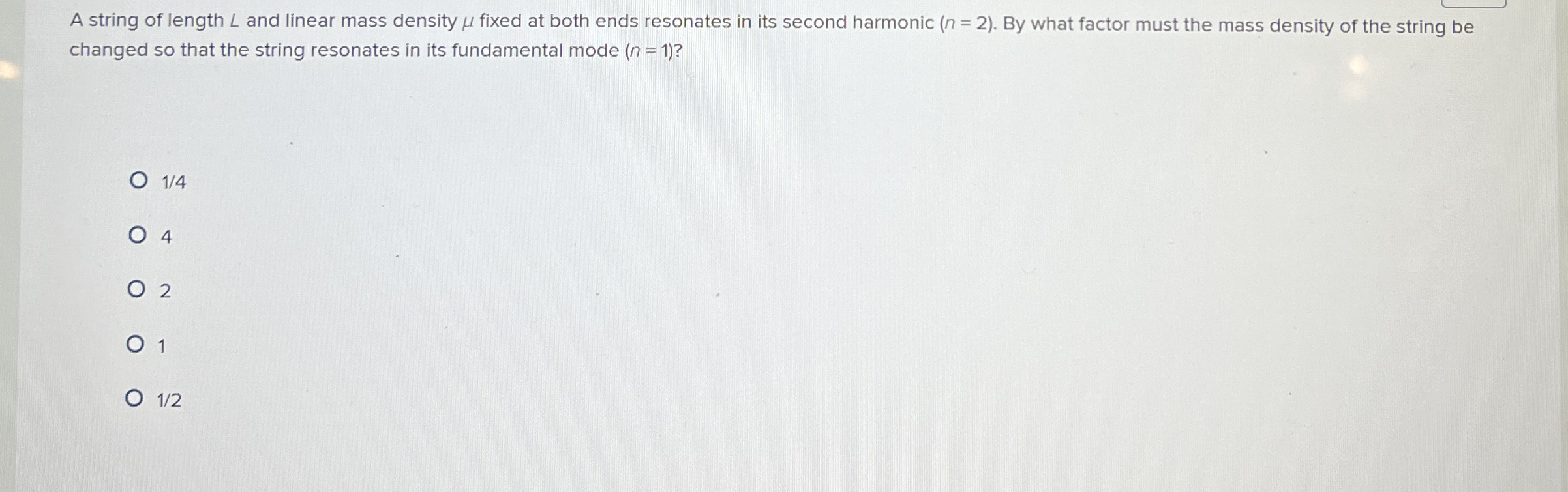 A string of length L and linear mass density