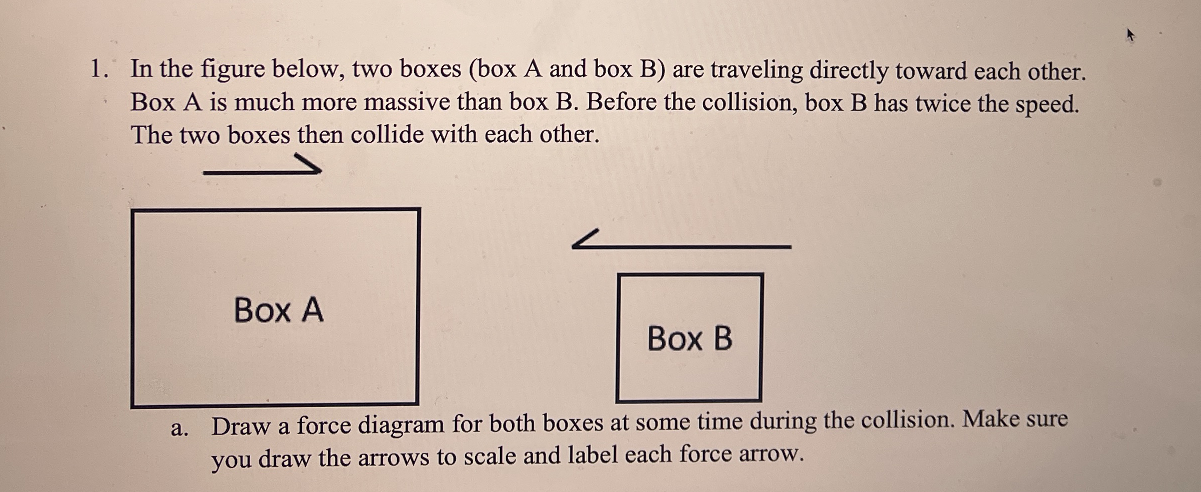In the figure below, two boxes ( box A and box B
