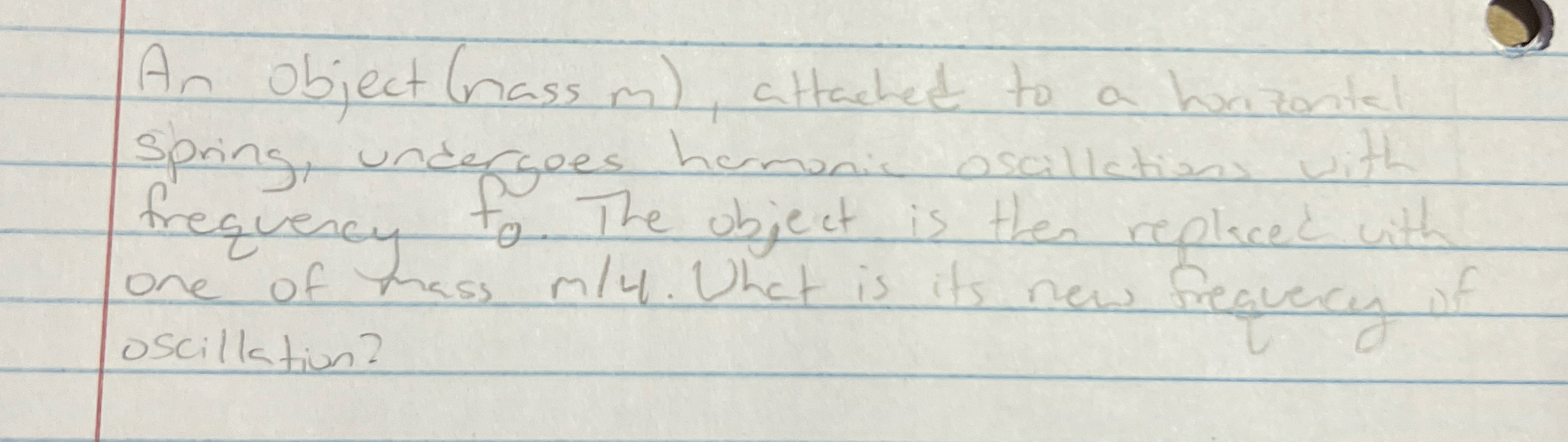 An object ( nass m ) , attached to a horizontal