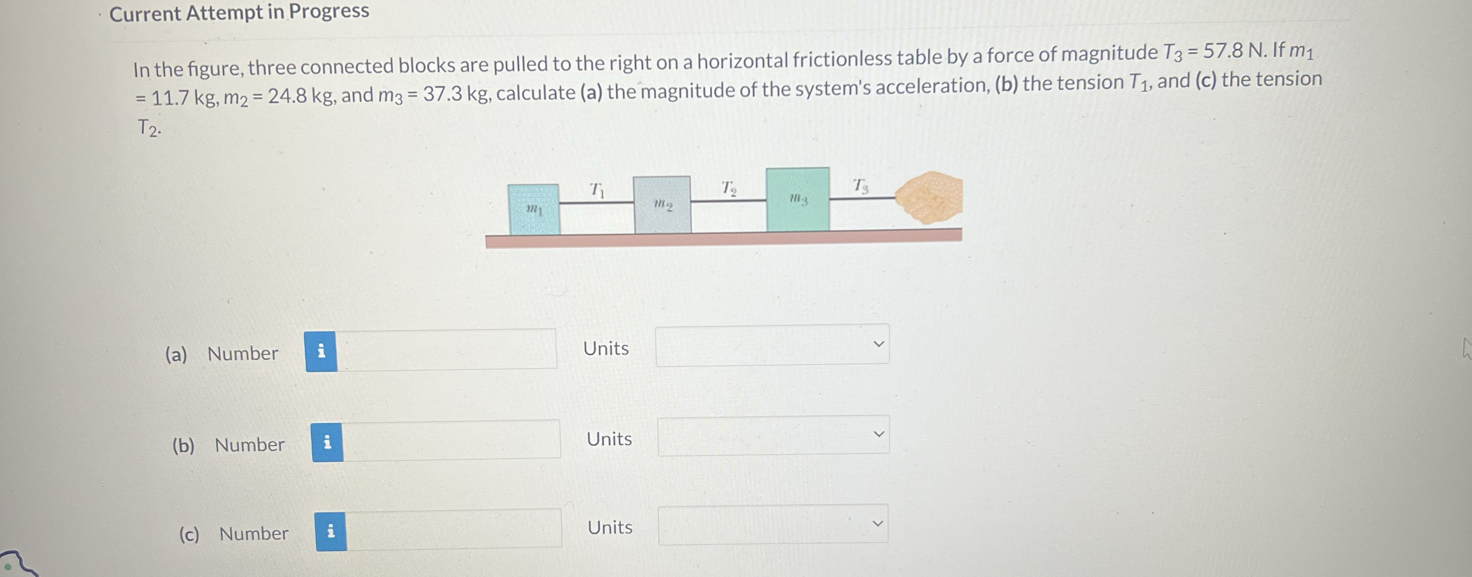Current Attempt in Progress In the figure, three