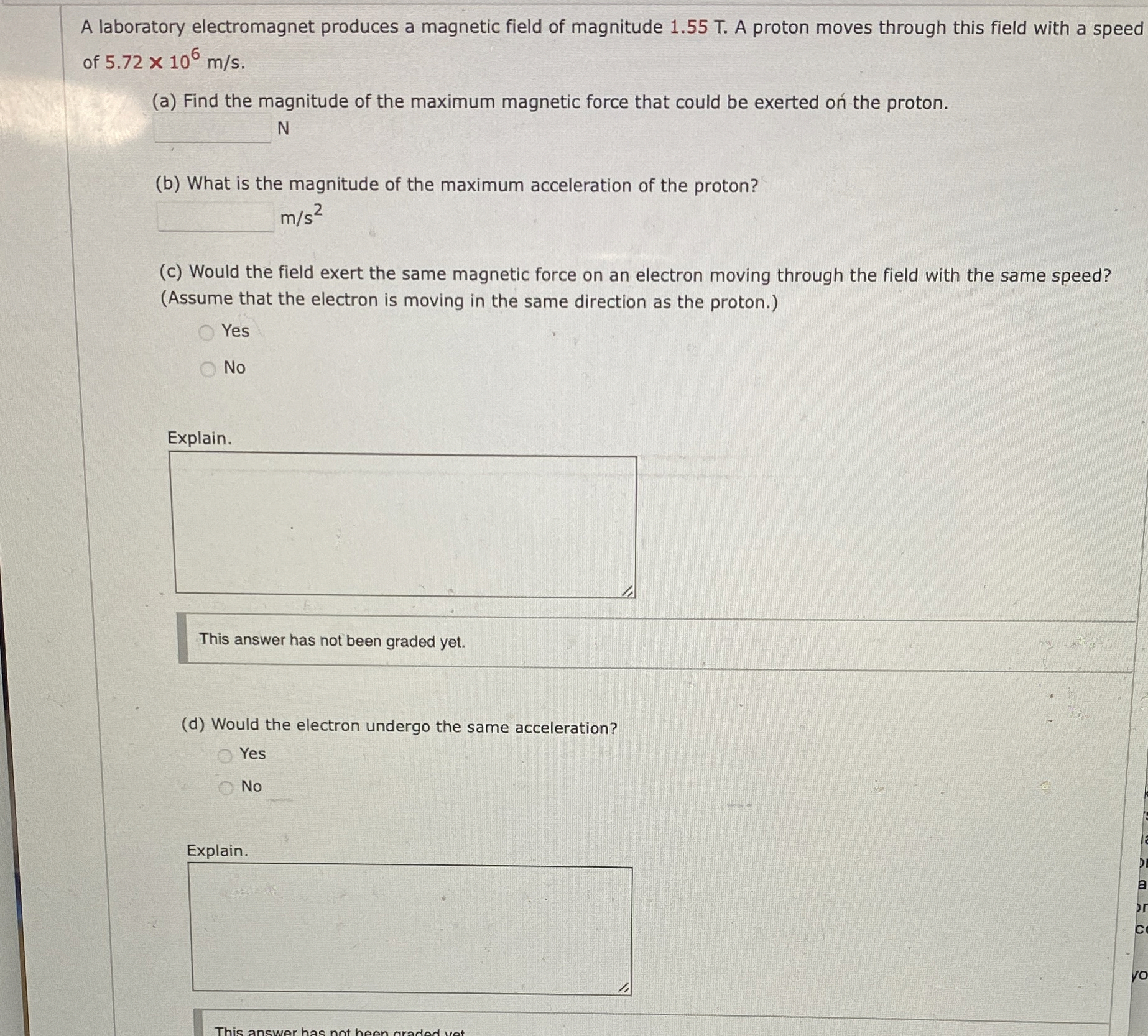 A laboratory electromagnet produces a magnetic
