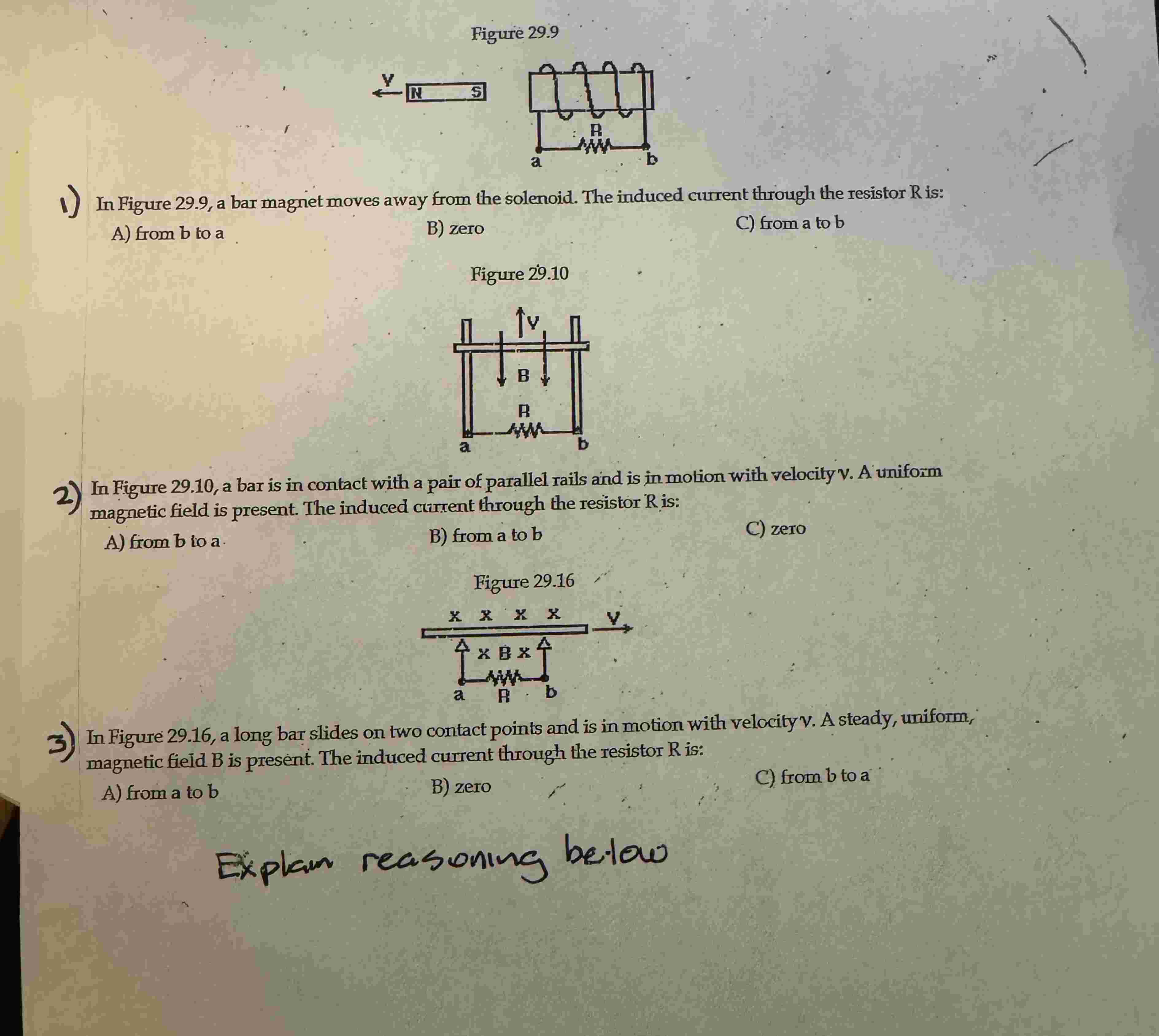 In Figure 2 9 . 9 , a bar magnet moves away from