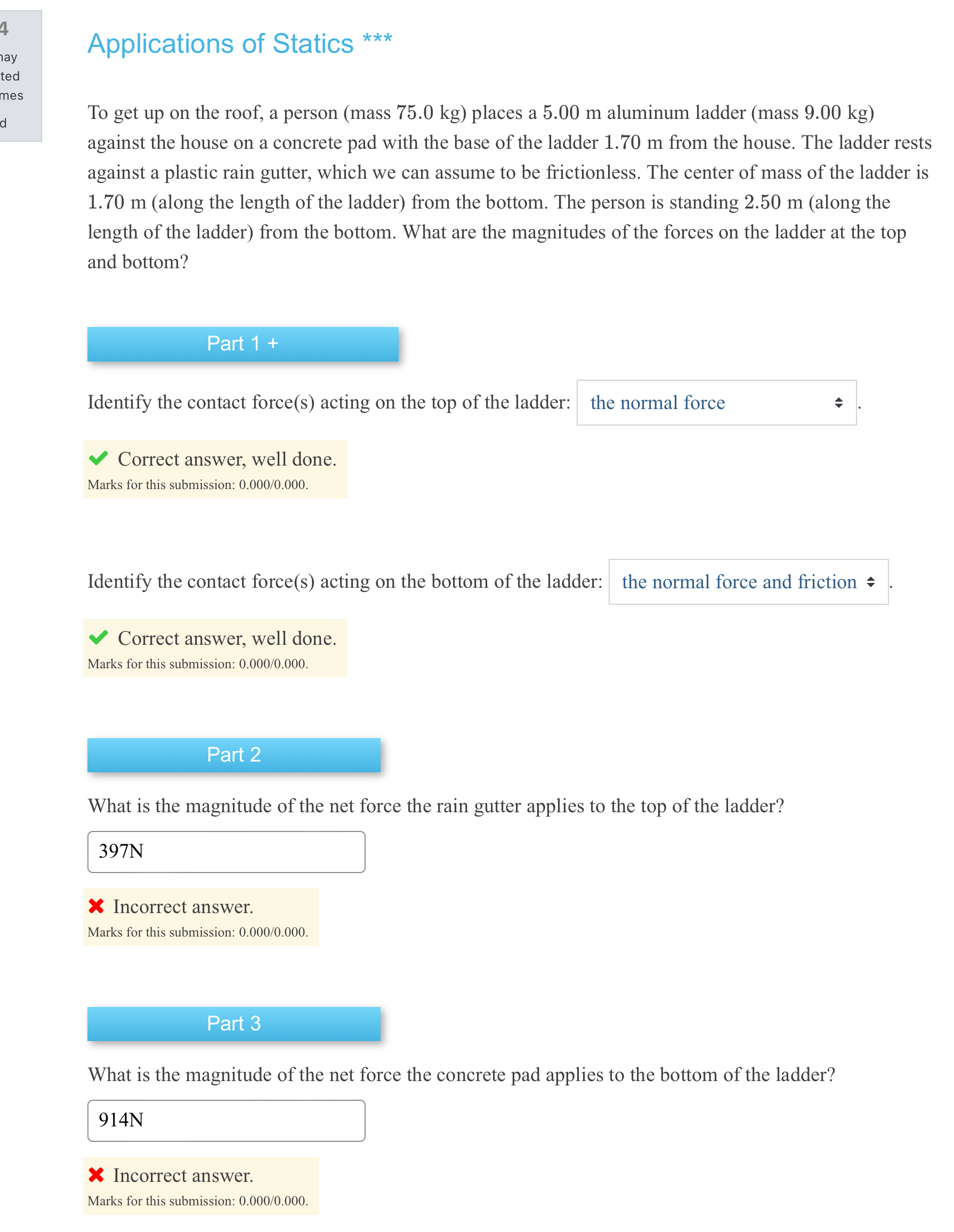 Applications of Statics * * * To get up on the