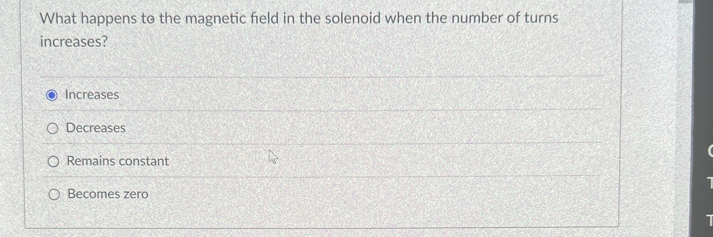 What happens to the magnetic field in the