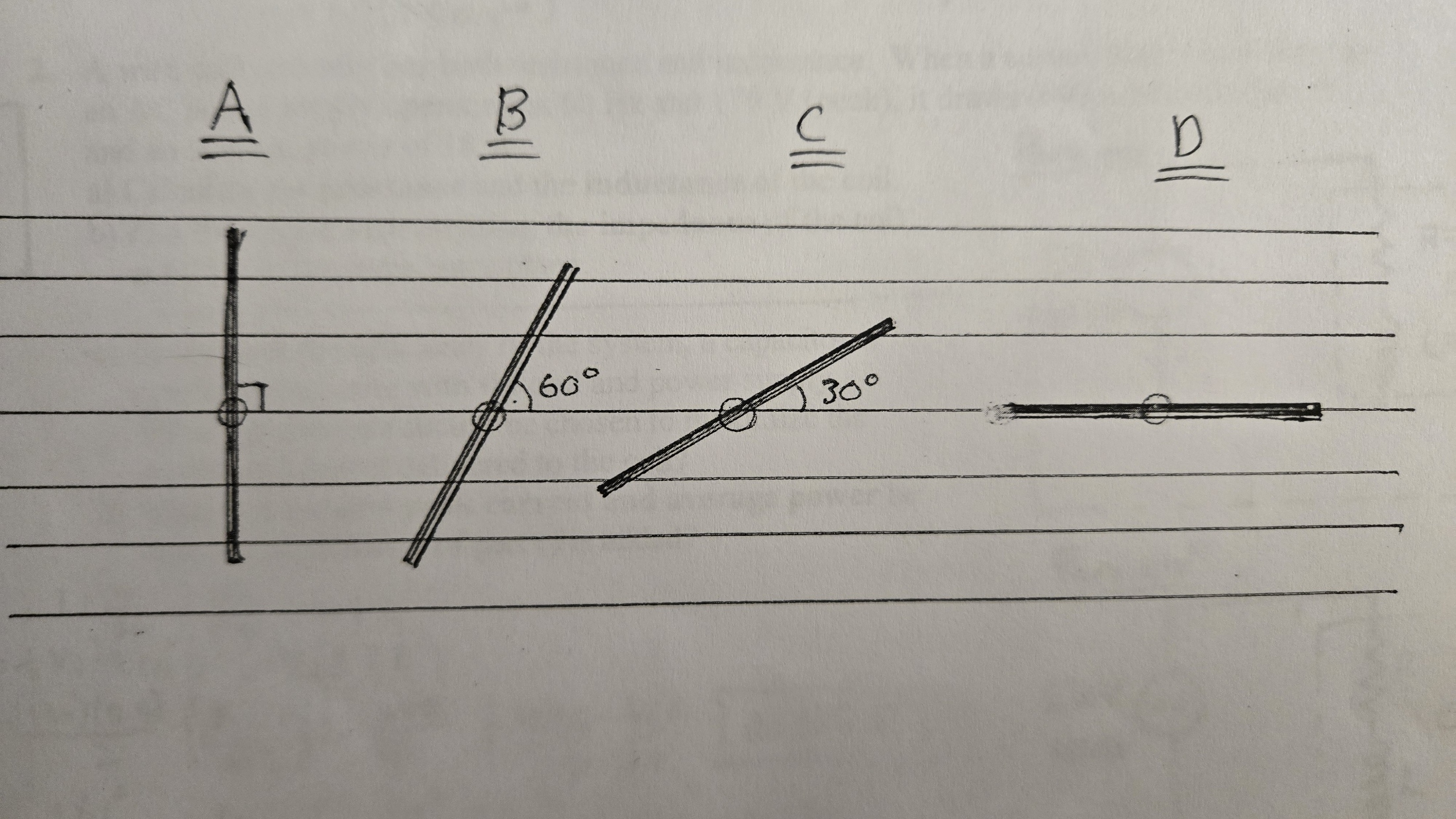 A circular coil of 2 0 0 turns and a radius of 3