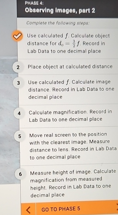 PHASE 4 : Observing Images, part 2 Complete the