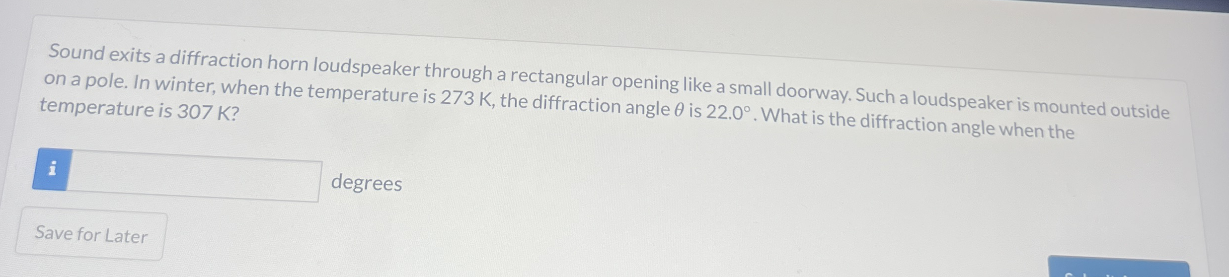 Sound exits a diffraction horn loudspeaker