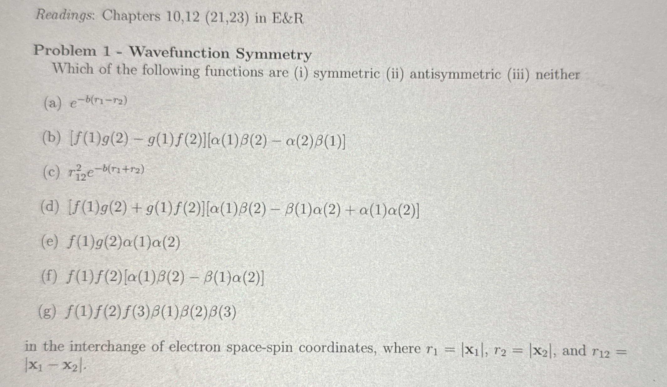 Readings: Chapters 1 0 , 1 2 ( 2 1 , 2 3 ) in E&R