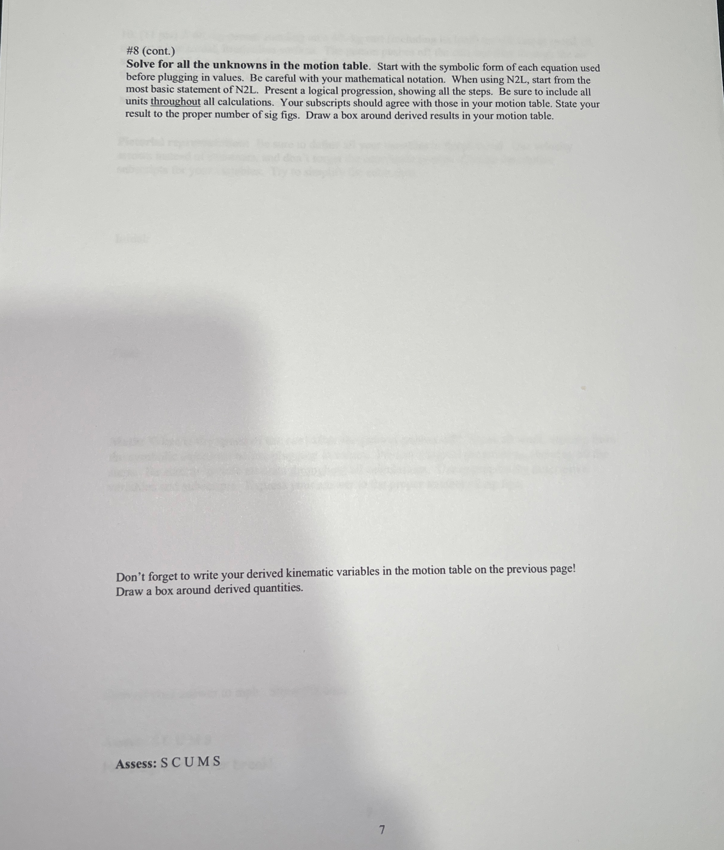 # 8 ( cont . ) Solve for all the unknowns in the