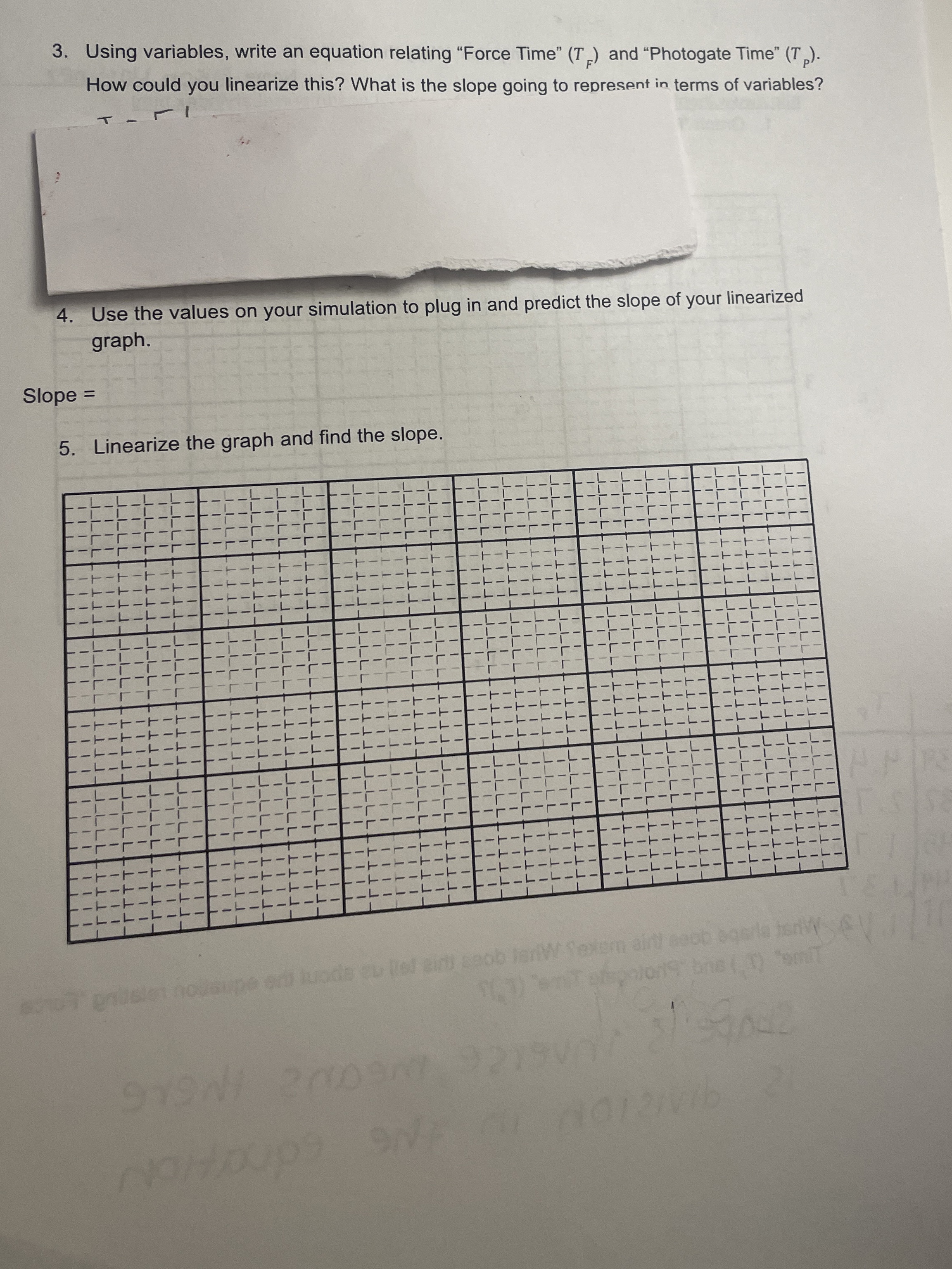 Using variables, write an equation relating
