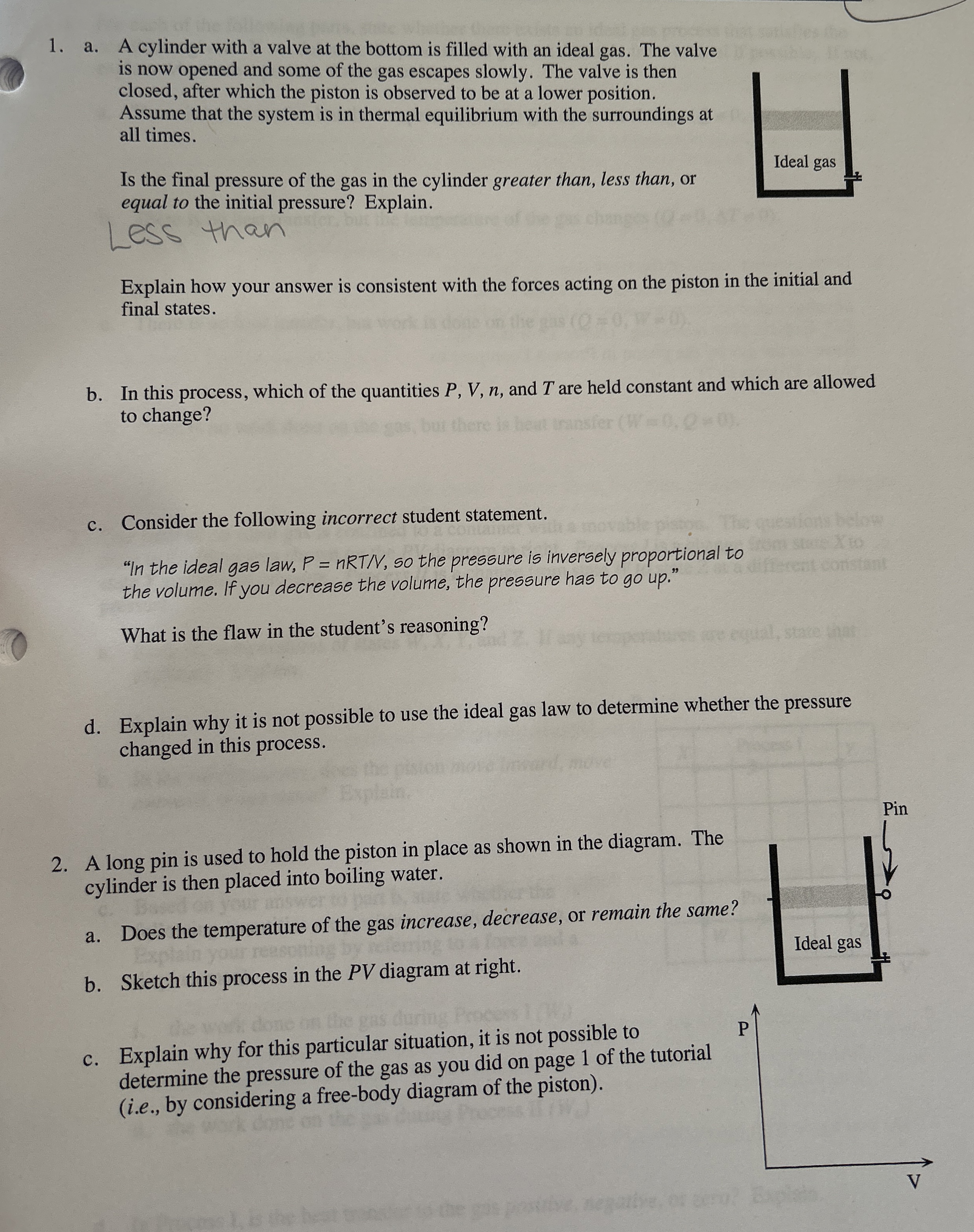 a . A cylinder with a valve at the bottom is