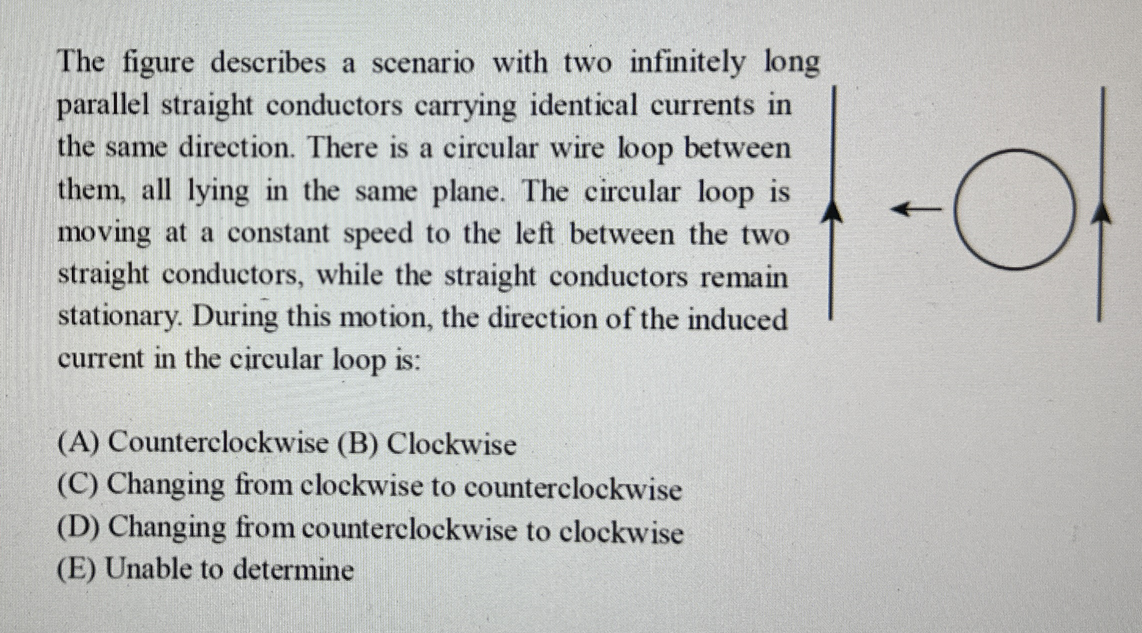 The figure describes a scenario with two