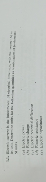 1 . 1 . Electric current is the fundamental SI