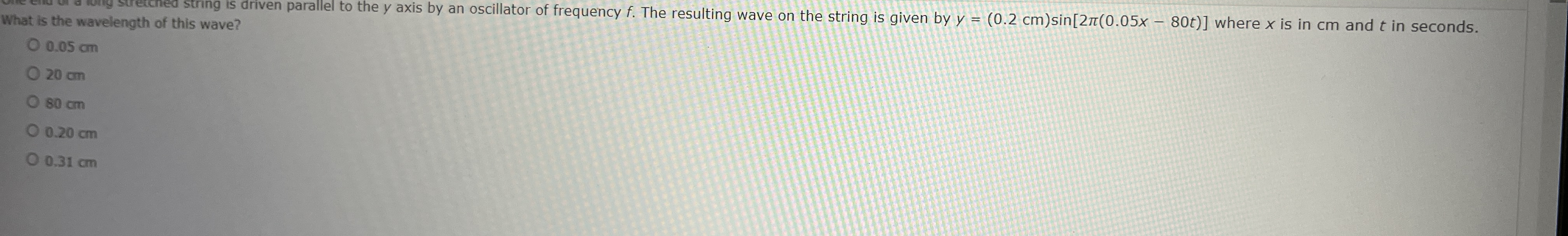 One end of a long stretched string is striven