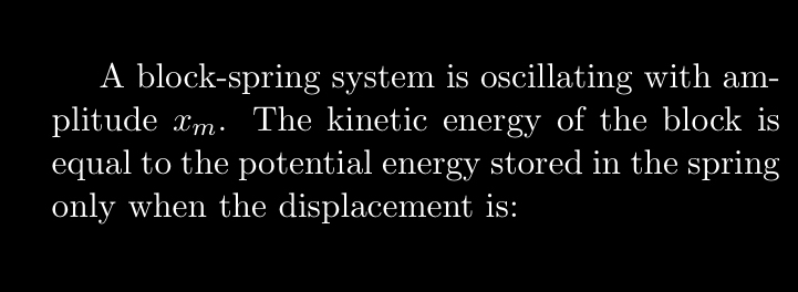 A block - spring system is oscillating with