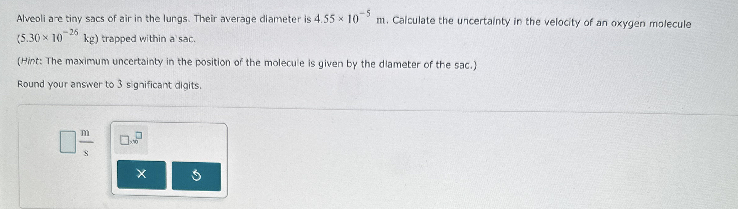 Alveoli are tiny sacs of air in the lungs. Their